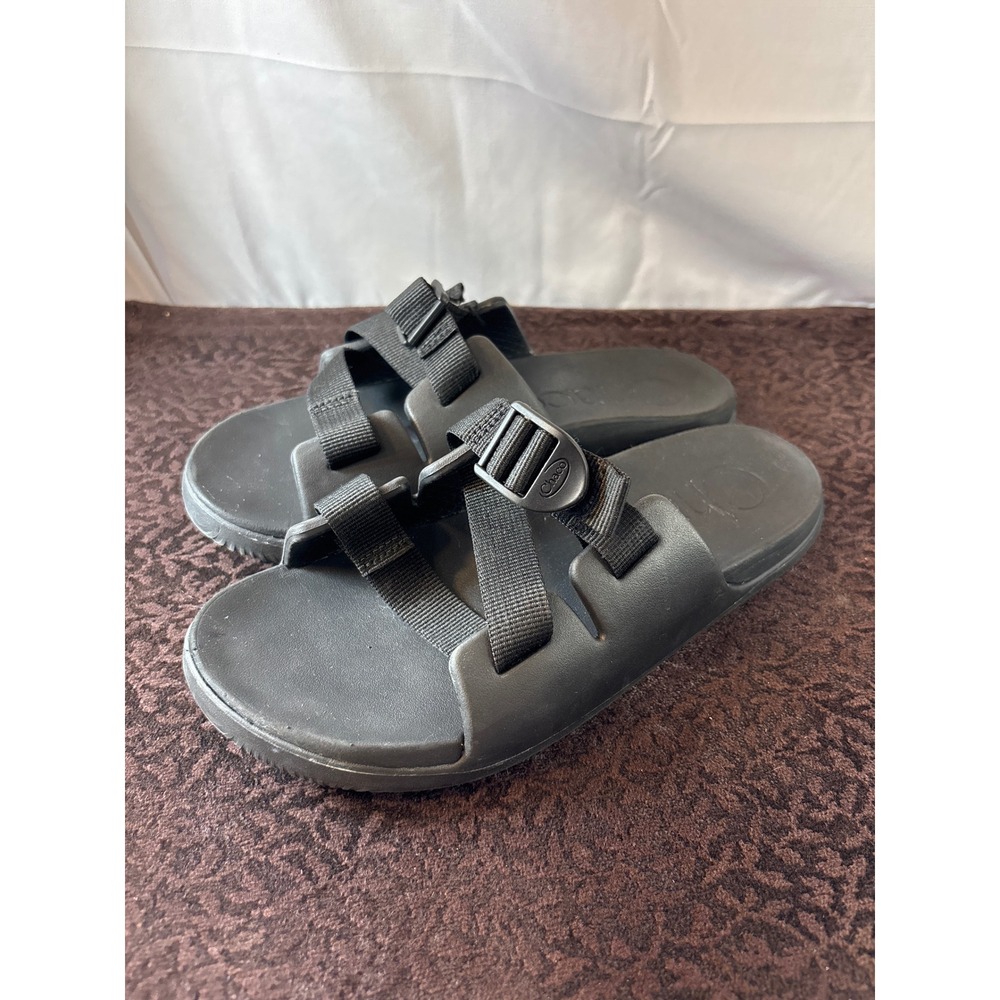 Chaco Chillos Slide Sandals Kid Junior 6 Black Adjustable Sport Straps JCH180337